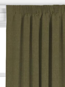 John Lewis Cotton Blend Made to Measure Curtains or Roman Blind, Avocado - view 2, Avocado