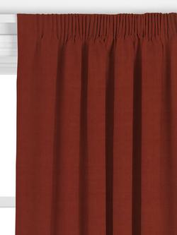 John Lewis Cotton Blend Made to Measure Curtains or Roman Blind, Brick - view 2, Brick