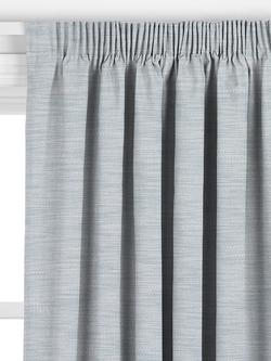 John Lewis Cotton-Linen Slub Made to Measure Curtains or Roman Blind, Blue - view 2, Blue