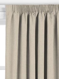 John Lewis Herringbone Made to Measure Curtains or Roman Blind, Natural - view 2, Natural