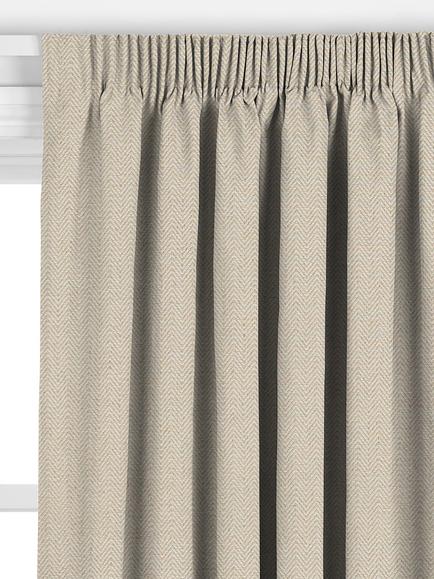 John Lewis Herringbone Made to Measure Curtains or Roman Blind, Natural - view 2, Natural