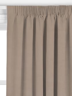 John Lewis Knitted Velvet Made to Measure Curtains or Roman Blind, Latte - view 2, Latte