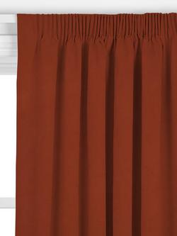 John Lewis Knitted Velvet Made to Measure Curtains or Roman Blind, Sienna - view 2, Sienna