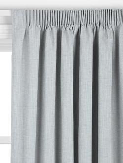 John Lewis Tonal Woven Made to Measure Curtains or Roman Blind, Ice Blue - view 2, 
