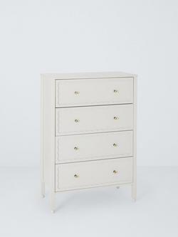 John Lewis Wave 4 Drawer Chest, Greige