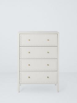 John Lewis Wave 4 Drawer Chest - view 2, Greige