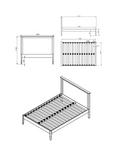 John Lewis Wave Double Bed Frame, Green, Natural