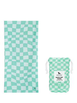 Dock & Bay Quick Dry Beach Towel, Check Mate, Green