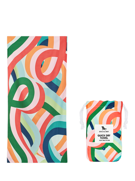 Dock & Bay Quick Dry Beach Towel, Fruit Loops, Multi