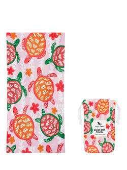 Dock & Bay Kids' Quick Dry Beach Towel, Turtley Tropical, Multi