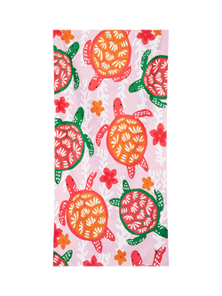 Dock & Bay Kids' Quick Dry Beach Towel, Turtley Tropical - view 2, Multi