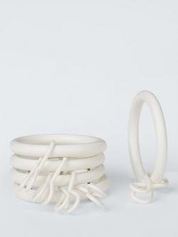 John Lewis Metal Curtain Rings, Dia.19mm, Set of 10, White