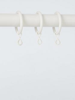 John Lewis Metal Curtain Rings, Dia.19mm, Set of 10 - view 2, White