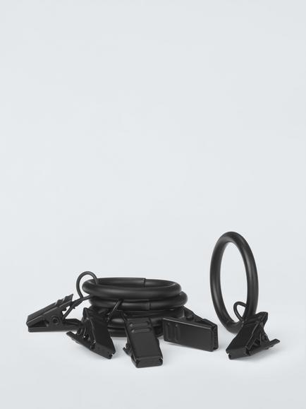 ANYDAY 16/19mm Spare Rings with Clips Pack of 10,, Black