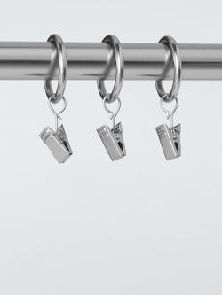 ANYDAY 16/19mm Spare Rings with Clips Pack of 10, - view 2, Brushed Nickel