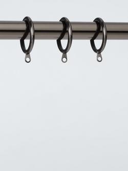 John Lewis Metal Curtains Rings, Dia.25/28mm, Set of 10 - view 2, Pewter