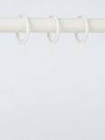 John Lewis Metal Curtains Rings, Dia.25/28mm, Set of 10, Matte White