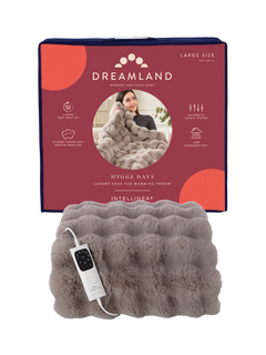 Dreamland Hygge Days Luxury Faux Fur Electric Throw, Mocha