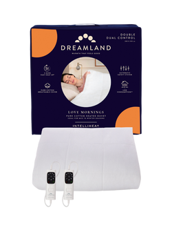 Dreamland Love Mornings Double Heated Duvet, White, White