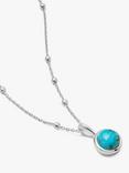 Daisy London Turquoise Stone Necklace, Silver