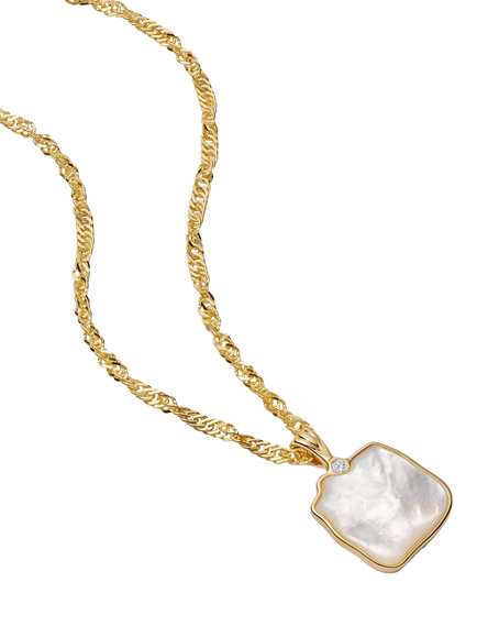 Daisy London Mother of Pearl Necklace, Gold, Gold