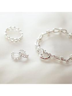 Daisy London Daisy x Polly Newman Knot Chain Necklace, Silver - view 2, Silver