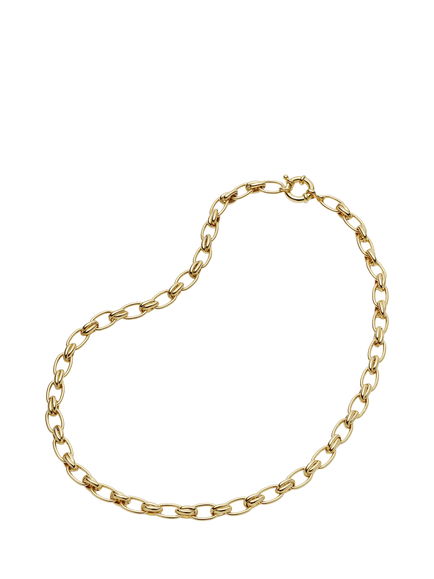 Daisy London Daisy x Polly Newman Vintage-Style Link Chain Necklace, Gold, Gold