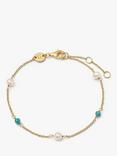 Daisy London Pearl & Bead Bracelet, Gold