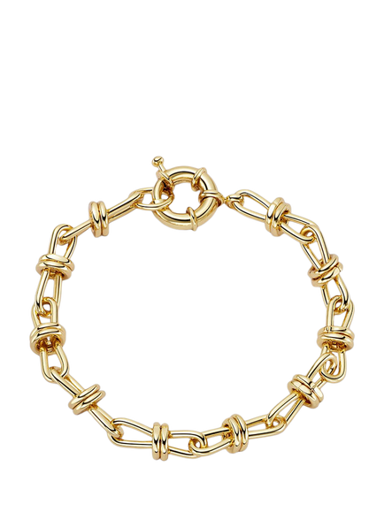 Daisy London Daisy x Polly Newman Knot Chain Bracelet, Gold, Gold