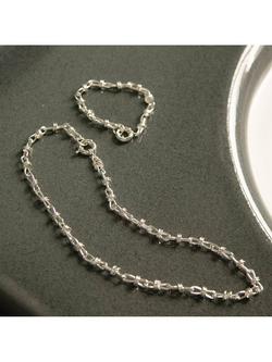Daisy London Knot Chain Bracelet, Silver - view 2, Silver