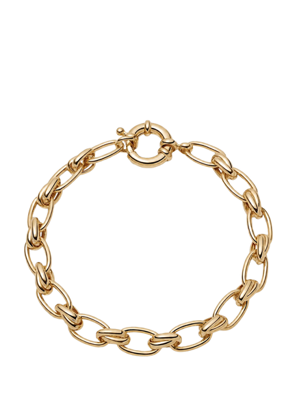 Daisy London Daisy x Polly Newman Vintage-Style Link Chain Bracelet, Gold, Gold