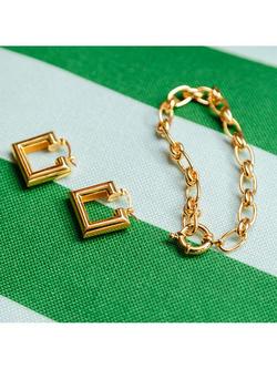 Daisy London Daisy x Polly Newman Vintage-Style Link Chain Bracelet, Gold - view 2, Gold