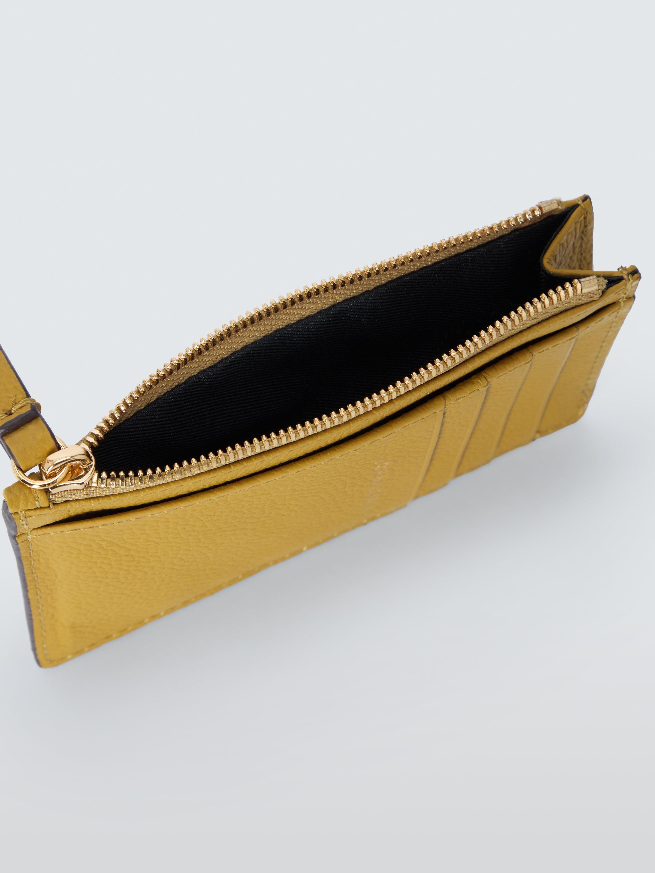 Product image 3 of 4, which shows John Lewis Zipped Leather Card Holder, Ochre