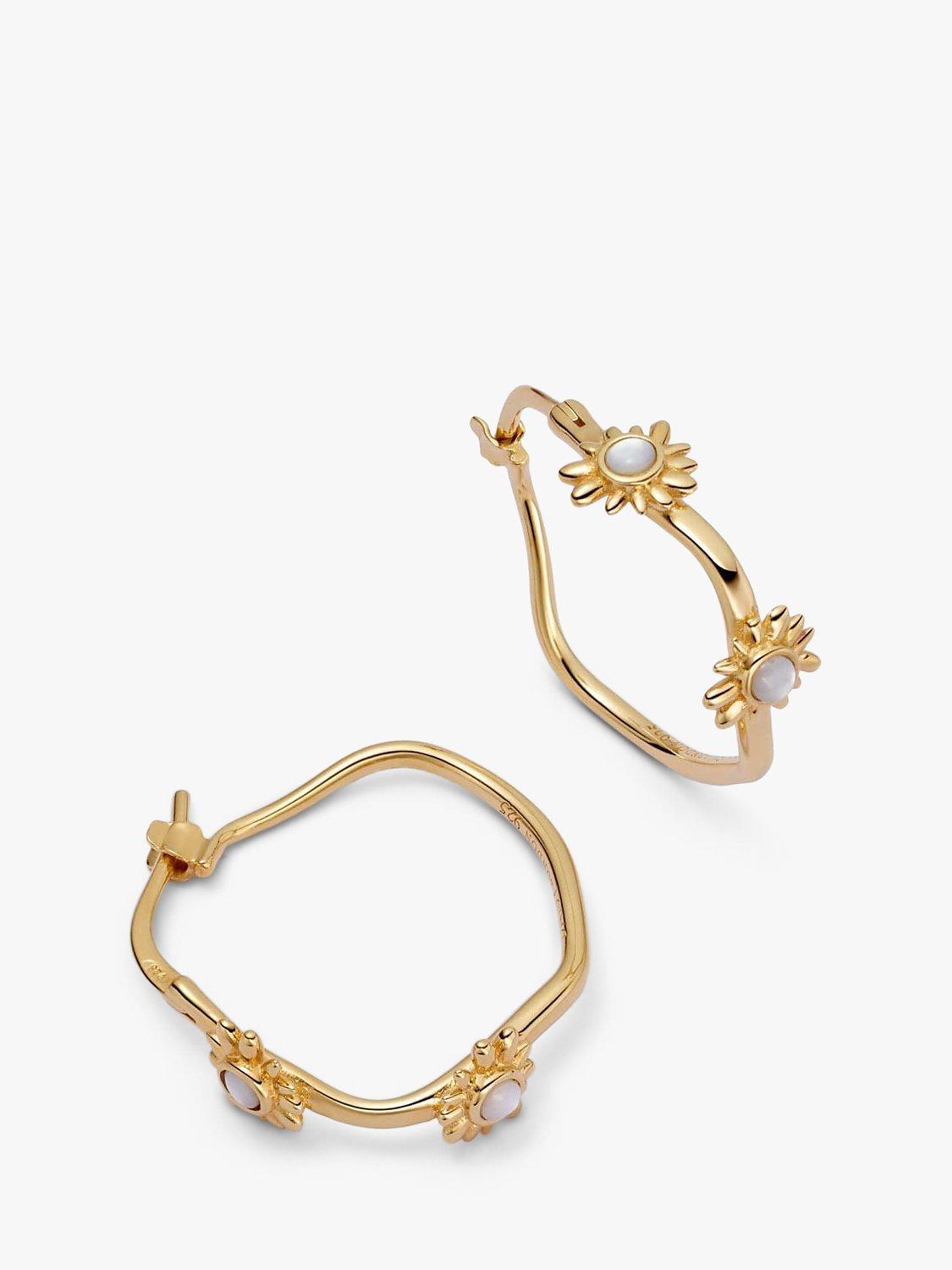 Daisy London Mother of Pearl Hoop Earrings