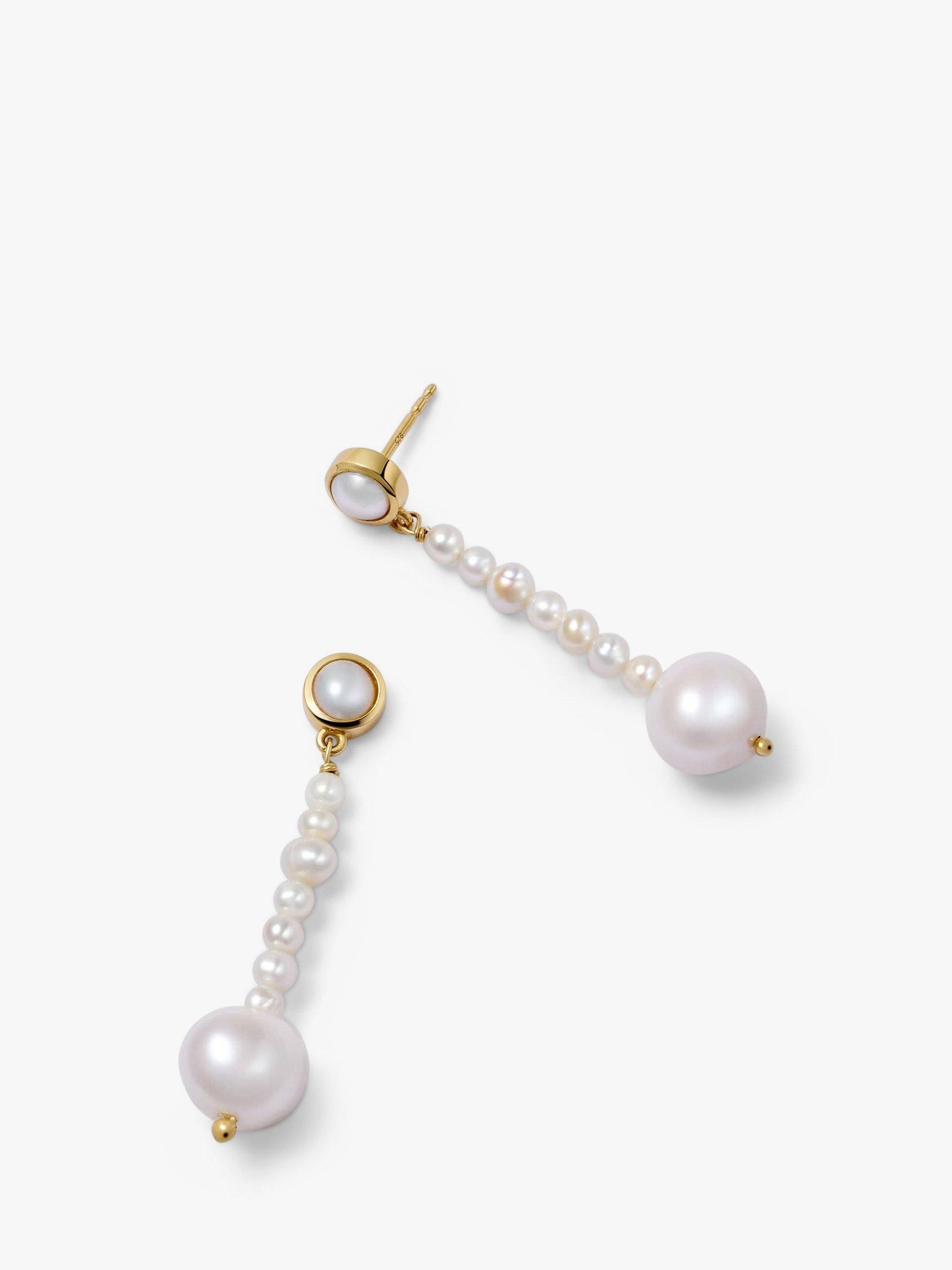 Daisy London Baroque & Seed Pearl Drop Earrings, Gold
