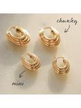 Daisy London Daisy x Polly Sayer Mini Ridge Hoop Earrings