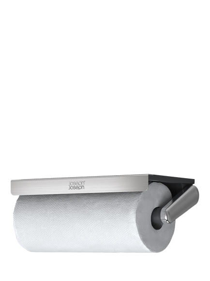 Joseph Joseph Under Shelf Kitchen Roll Holder, Brushed Steel, Brushed Steel
