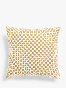 John Lewis Weave Cushion, Ochre