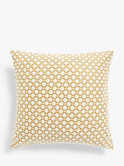John Lewis Weave Cushion, Ochre