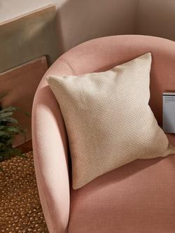 John Lewis Luce Textured Cushion - view 2, Natural