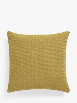 John Lewis Luce Textured Cushion, Ochre