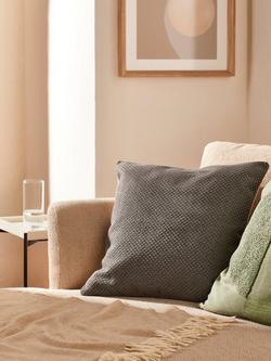 John Lewis Luce Textured Cushion - view 2, Grey