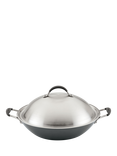 Circulon ScratchDefense Non Stick Wok & Lid, Grey