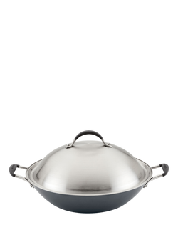 Circulon ScratchDefense Non Stick Wok & Lid, Grey, Grey