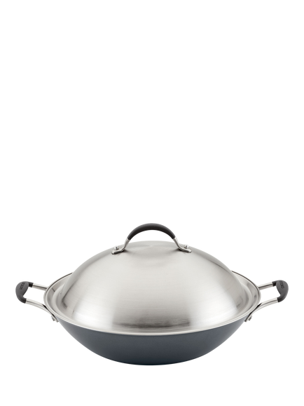 Circulon ScratchDefense Non Stick Wok & Lid, Grey, Grey