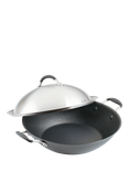 Circulon ScratchDefense Non Stick Wok & Lid, Grey