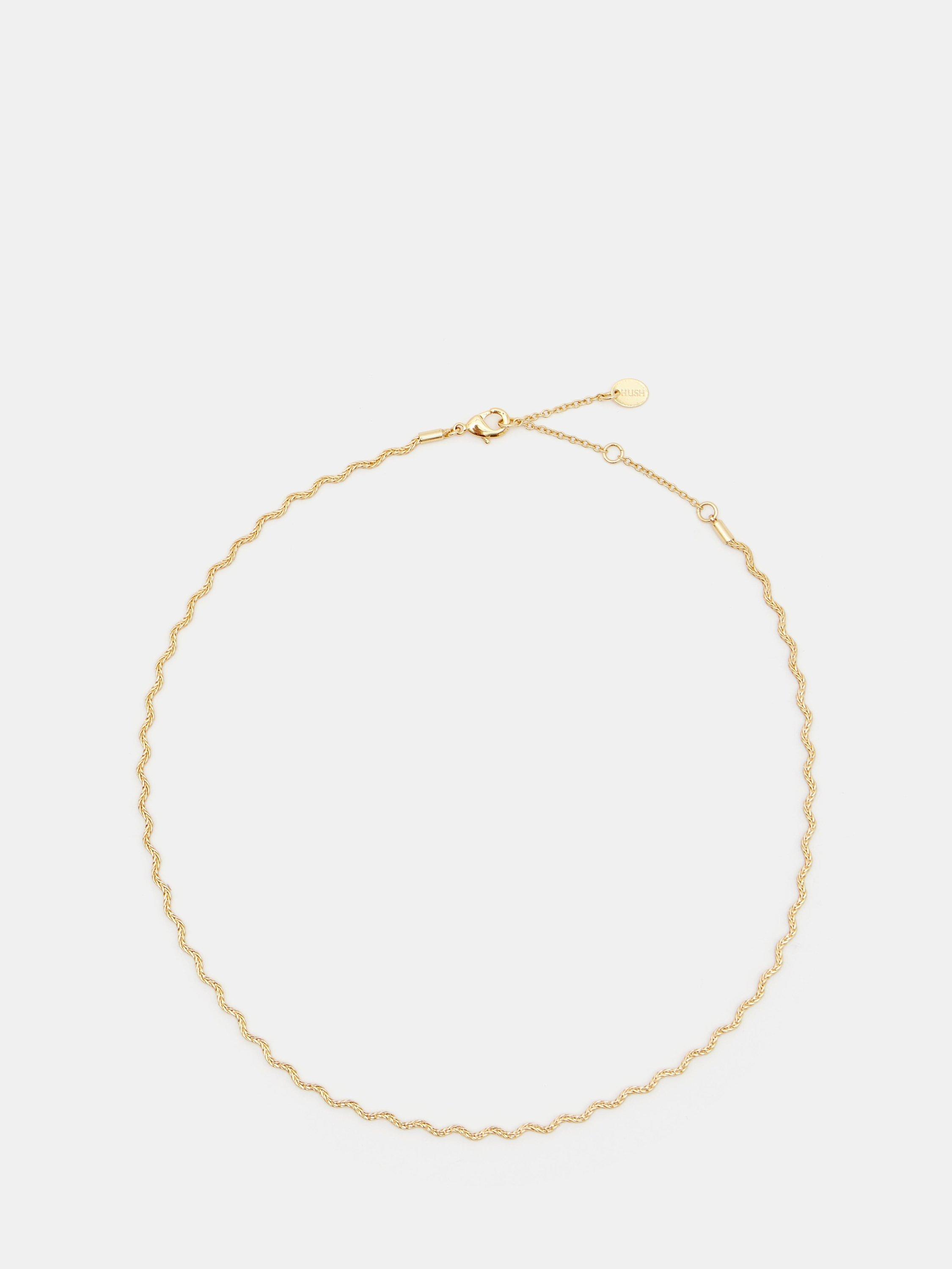 Product image 2 of 3, which shows HUSH Tilly Twist Necklace, Gold