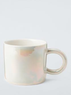 John Lewis Lustre Stoneware Mug, 360ml, Natural Pearl
