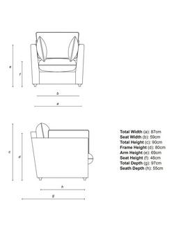 John Lewis x Sophie Conran Cocobella Armchair Replacement Loose Cover - view 2, Boho Cloud