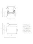 John Lewis x Sophie Conran Cocobella Armchair Replacement Loose Cover, Beatrice Camelia